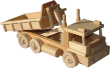 Dřevěné-auto-s kontejnerem